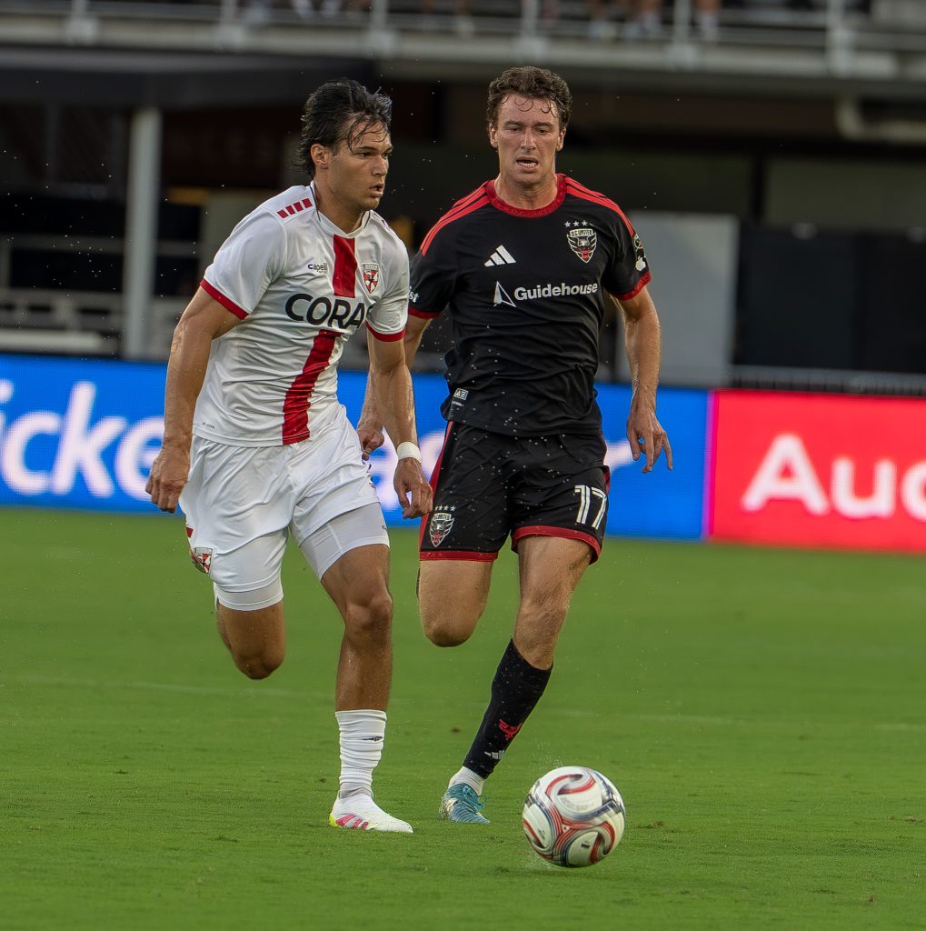 Loudon United kept up the pressure throughout the game against DC United