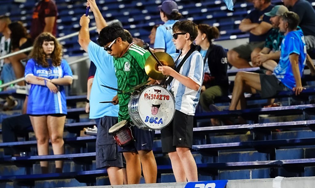 Annapolis supporters keeping the tempo high during the International Friendly against Club Santos Lagunas